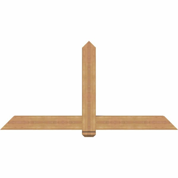 Ekena Millwork Eugene Smooth Timber Gable Bracket, Western Red Cedar, 72"W x 36"H x 5 1/2"D x 5 1/2"F, 12/12 Pitch GBW072X36X0606EUG00SWR - main